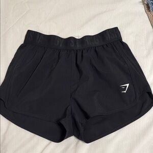 Gymshark Black Athletic Shorts Lightweight Elastic Waist